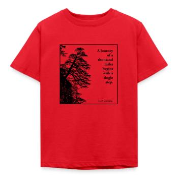 un voyage de mille miles - Laozi - T-shirt Enfant - rouge - Devant - AI Model Kid Male (0cm)