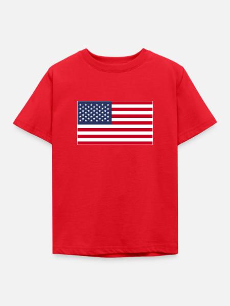 Usa Flagge - Kinder T-Shirt - Rot