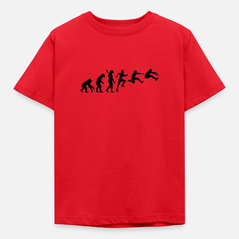 Weitsprung - Kinder T-Shirt - Rot
