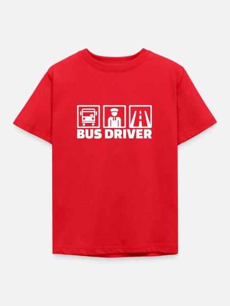 Busfahrer - Kinder T-Shirt - Rot