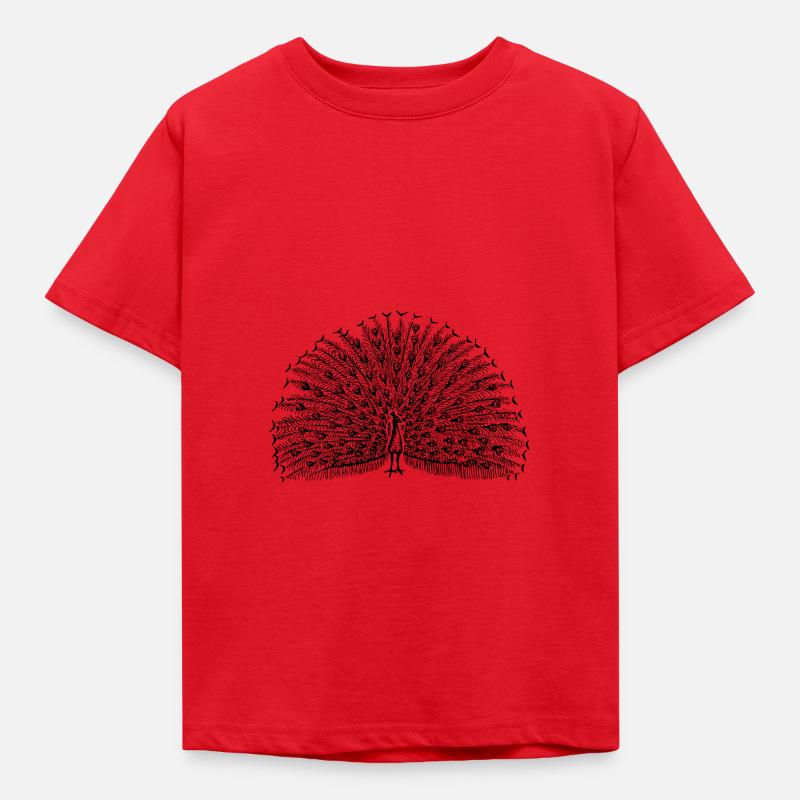 peacock - Kids' T-Shirt - red