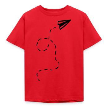 Papierflieger - Kinder T-Shirt - Rot - Vorne - AI Model Kid Male (0cm)