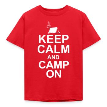 camp camping - Kids' T-Shirt - red - Front - AI Model Kid Male (0cm)