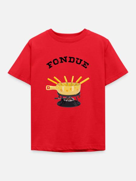 Fondue schwarz - Kinder T-Shirt - Rot