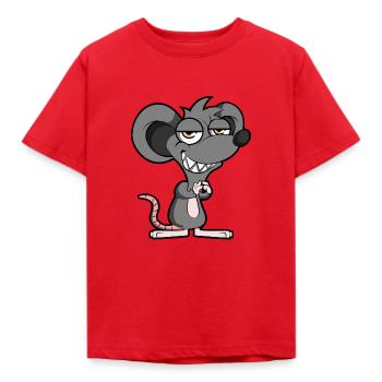 Laughing mouse - Kids' T-Shirt - red - Front - AI Model Kid Male (0cm)