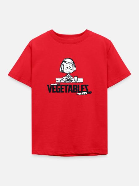 Peanuts Peppermint Patty Gemüse - Kinder T-Shirt - Rot