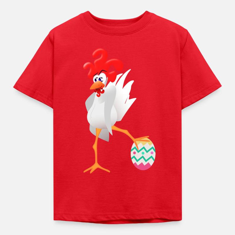 Easter rooster - Kids' T-Shirt - red