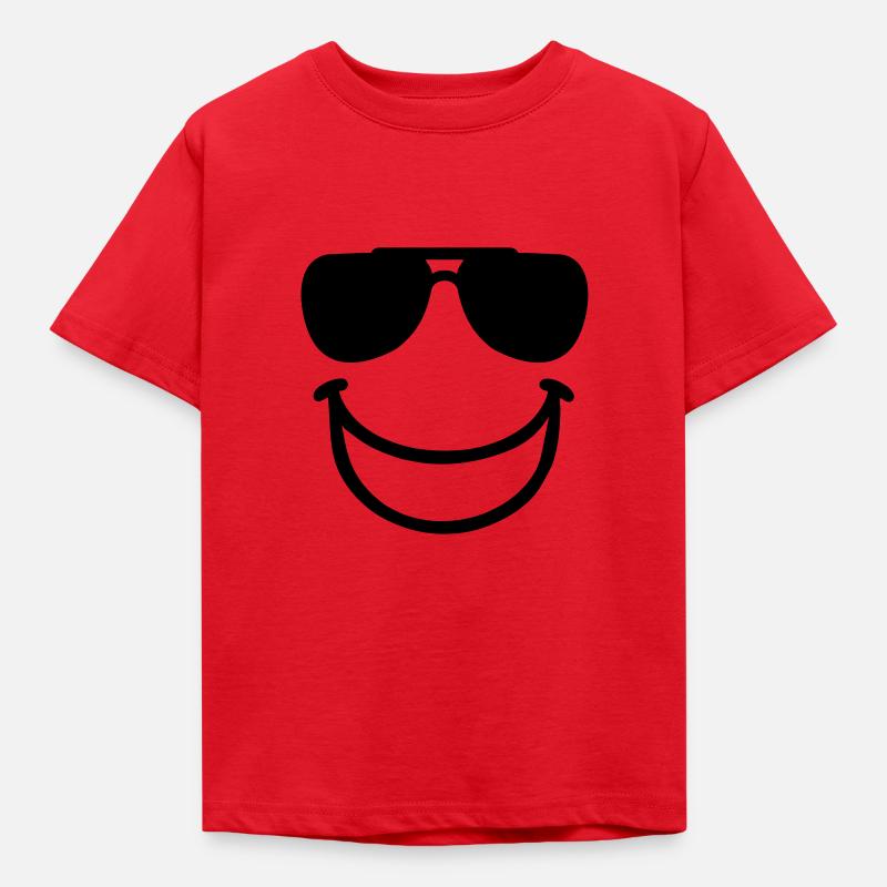 Smiley - Kinder T-Shirt - Rot