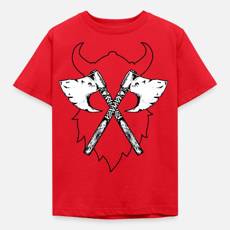 Vikings nouvelle salutation de hache Viking de Walhalla 2018 - T-shirt Enfant - rouge