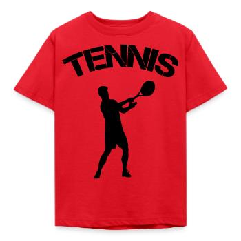 tennis - Kinder T-Shirt - Rot - Vorne - AI Model Kid Male (0cm)