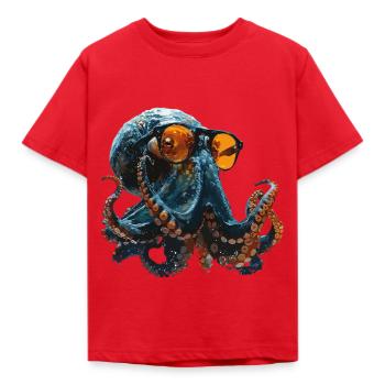 Calmar funky - T-shirt Enfant - rouge - Devant - AI Model Kid Male (0cm)