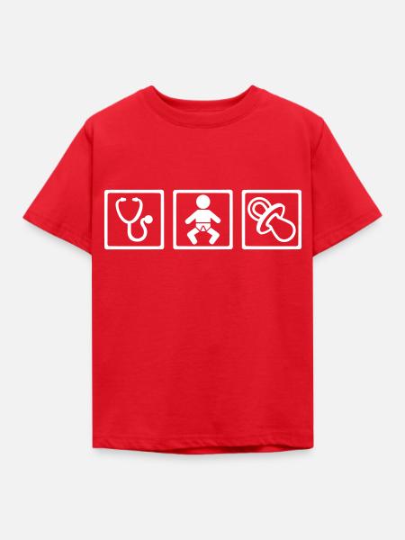 Hebamme - Kinder T-Shirt - Rot