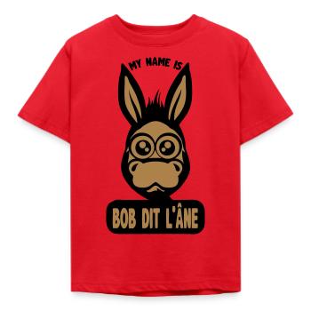 ane bob says humor funny quote 1511 - Kids' T-Shirt - red - Front - AI Model Kid Male (0cm)