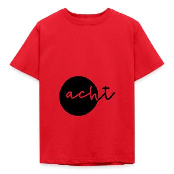 Zahl 8 - Kinder T-Shirt - Rot - Vorne - AI Model Kid Male (0cm)