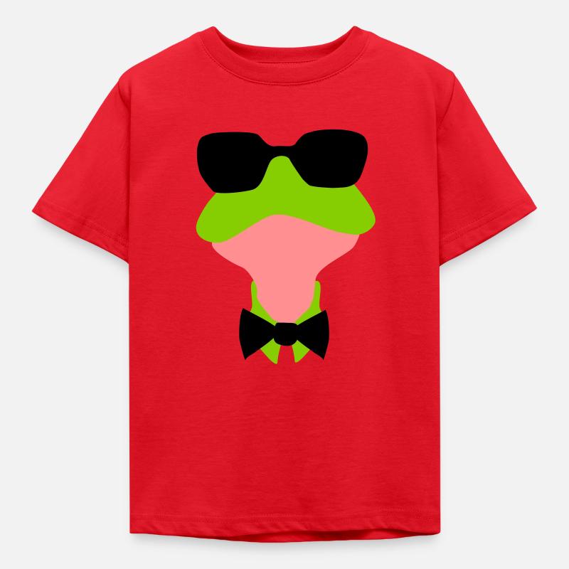 frosch mit sonnenbrille - Kinder T-Shirt - Rot