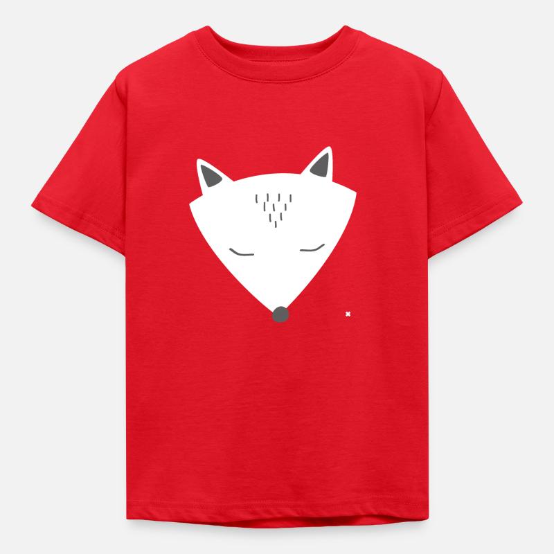Polarfuchs - Kinder T-Shirt - Rot