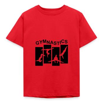 Gymnastics, Gymnast - T-shirt Enfant - rouge - Devant - AI Model Kid Male (0cm)