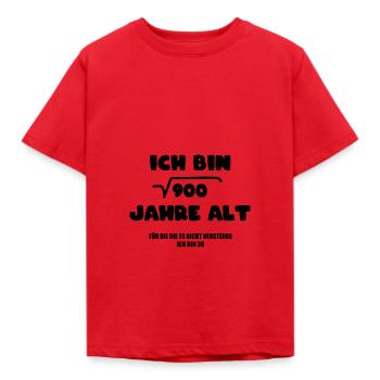 30. Geburtstag 30 Jahre Geschenk Mathe - Kinder T-Shirt - Rot - Vorne - AI Model Kid Male (0cm)