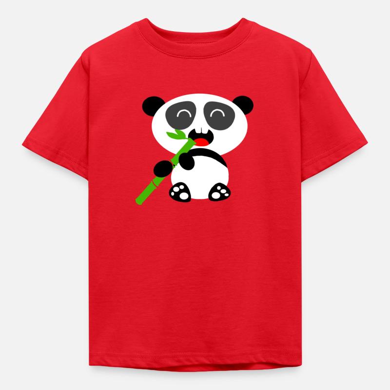 Panda - Kinder T-Shirt - Rot