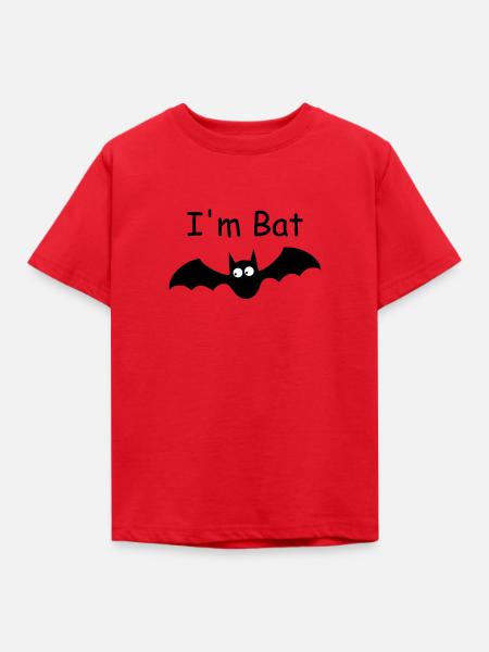 Fledermaus I'm Bat vincebee.de - Kinder T-Shirt - Rot