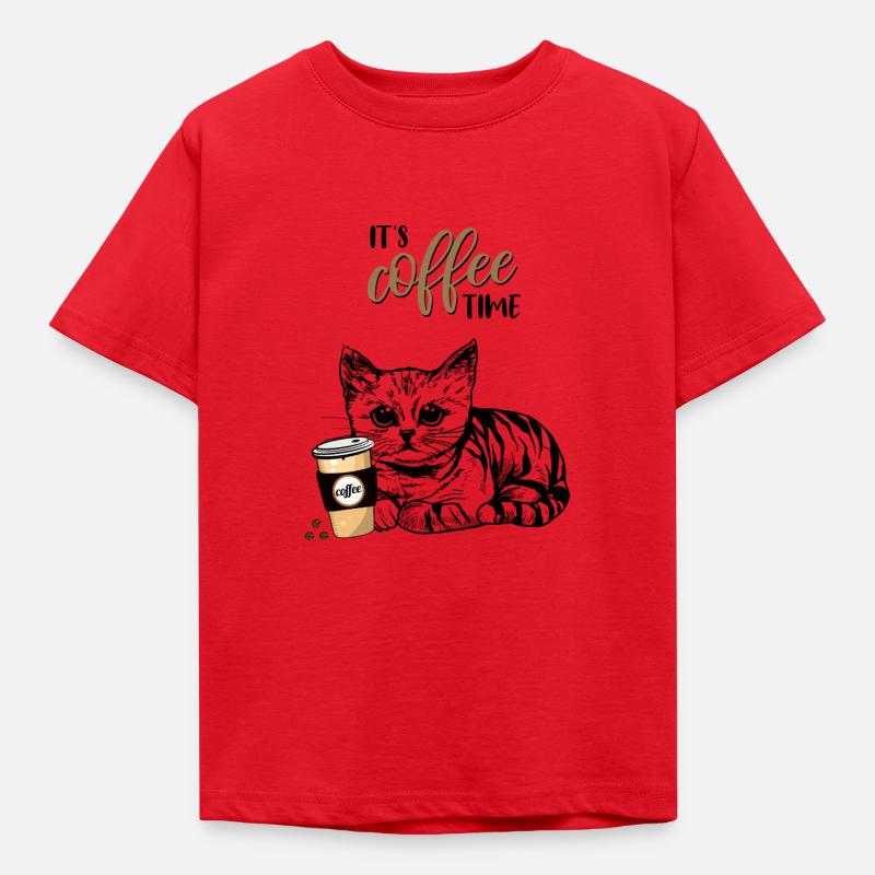 C'est l'heure du café - T-shirt Enfant - rouge