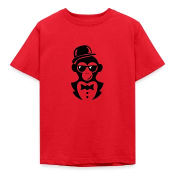 Monkey gentleman - Kids' T-Shirt - red - Front - AI Model Kid Male (0cm)