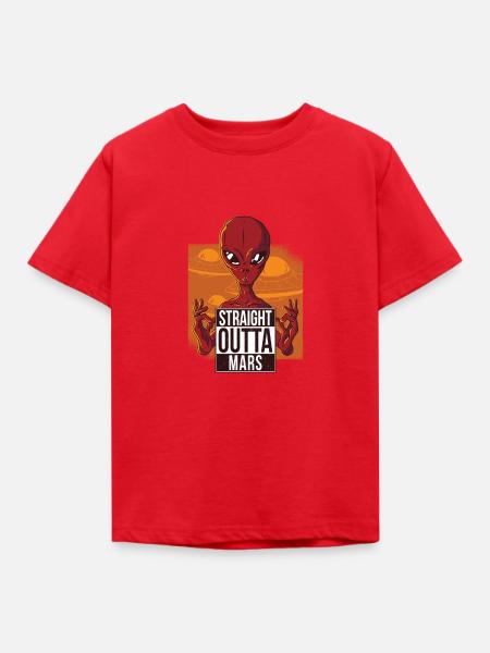 STRAIGHT OUTTA MARS - Kinder T-Shirt - Rot