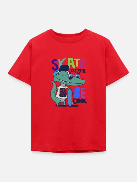 SKATE FREESTYLE BE COOL - Kinder T-Shirt - Rot