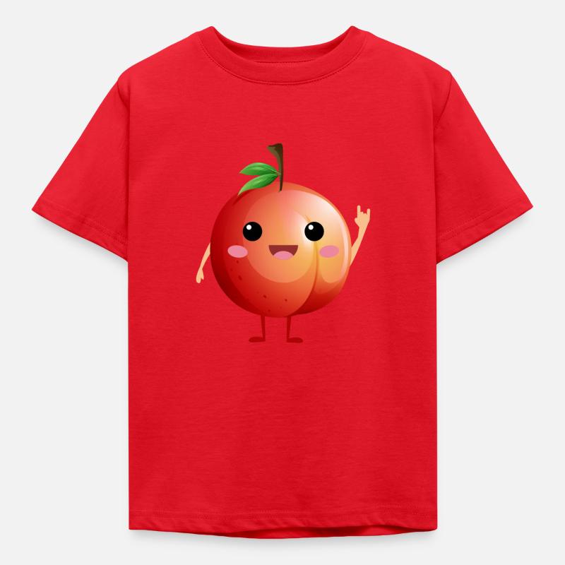 Funny Fruit Dance Peach Dancing Fruit Lover - Kids' T-Shirt - red