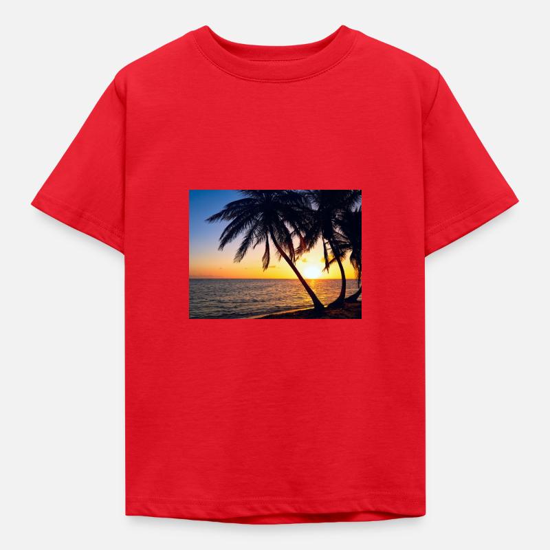 Coucher de soleil - T-shirt Enfant - rouge