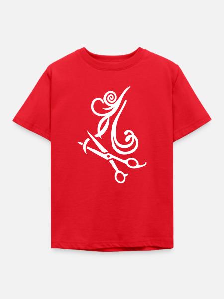 Friseur - Kinder T-Shirt - Rot