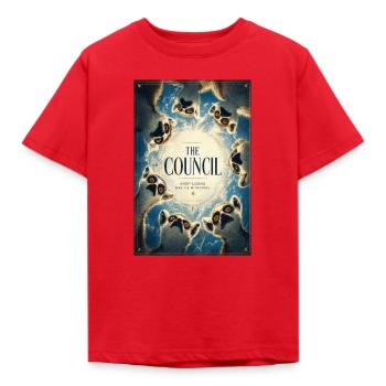 The Owl Council – Mystic Circle - Kids' T-Shirt - red - Front - AI Model Kid Male (0cm)