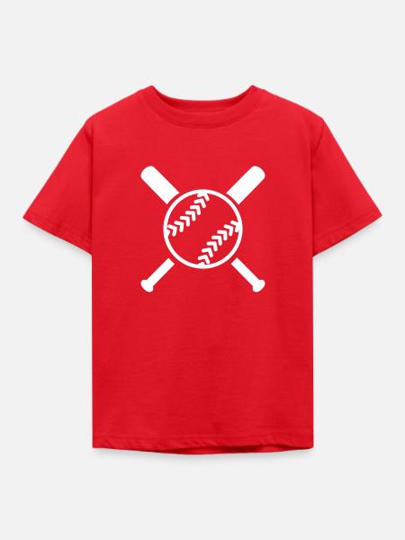 Softball - Kinder T-Shirt - Rot