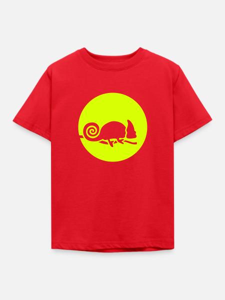 Chamäleon - Kinder T-Shirt - Rot