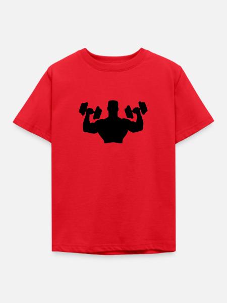 Muscle Man Training - Kinder T-Shirt - Rot