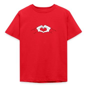 Hände Geste Herz - T-shirt Enfant - rouge - Devant - AI Model Kid Male (0cm)