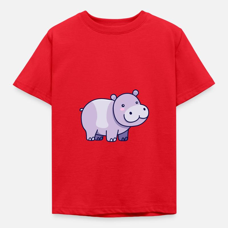 Hippopotame - T-shirt Enfant - rouge
