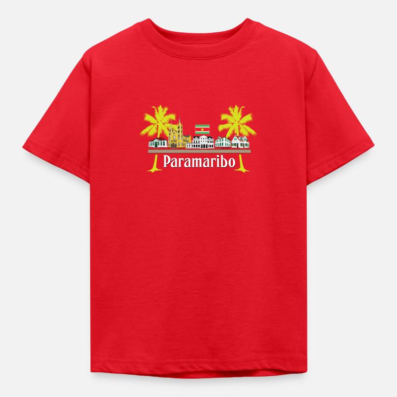 Cabins Paramaribo - Kids' T-Shirt - red