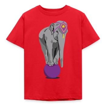Circus Elephant - Kids' T-Shirt - red - Front - AI Model Kid Male (0cm)