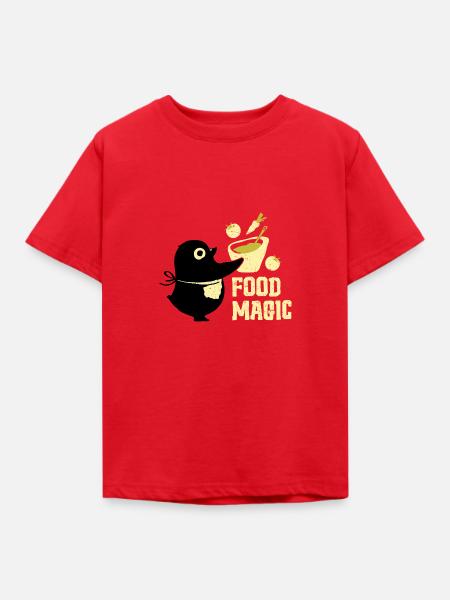 Vogel und nahrung - Kinder T-Shirt - Rot
