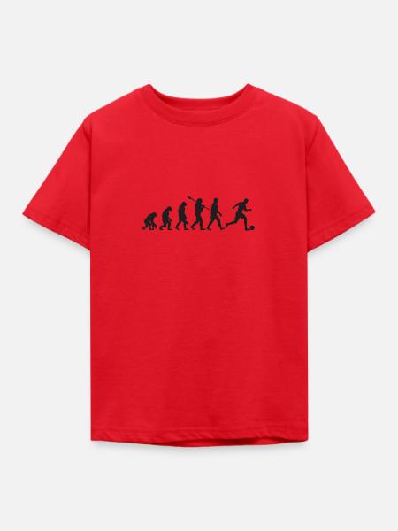 Evolution Fußball - Kinder T-Shirt - Rot