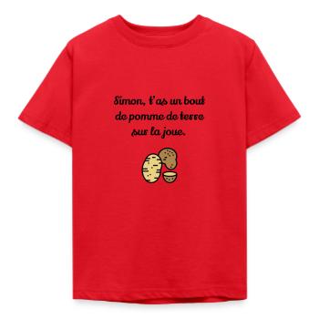 Simon, t'as un bout... La Cité de la Peur - T-shirt Enfant - rouge - Devant - AI Model Kid Male (0cm)