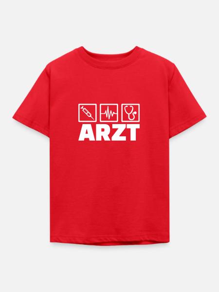 Arzt - Kinder T-Shirt - Rot