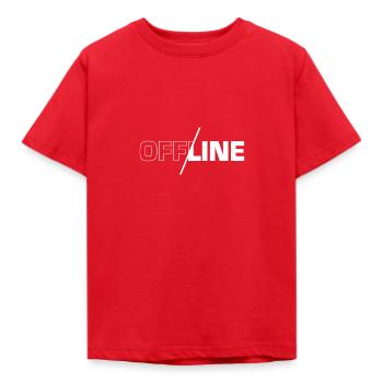 Offline - Kinder T-Shirt - Rot - Vorne - AI Model Kid Male (0cm)