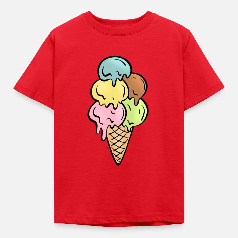 Cornet de glace - T-shirt Enfant - rouge