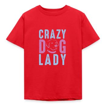 Crazy Dog Lady - T-shirt Enfant - rouge - Devant - AI Model Kid Male (0cm)