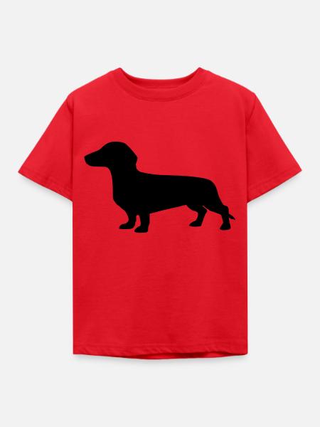 Dackel - Hund - Kinder T-Shirt - Rot