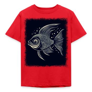 Sea Bass Fishing Tshirts Birthday Present Idea - Kids' T-Shirt - red - Front - AI Model Kid Male (0cm)