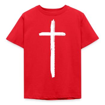 kreuz - Kinder T-Shirt - Rot - Vorne - AI Model Kid Male (0cm)