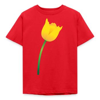 Yellow Tulip - Kids' T-Shirt - red - Front - AI Model Kid Male (0cm)